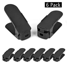Aosreng 6Pcs/Set Double Shoe Rack Adjustable Slipper Organizer Shoes Display Shoe Holder Storage Stand Space Saver Home Organize Tool Black