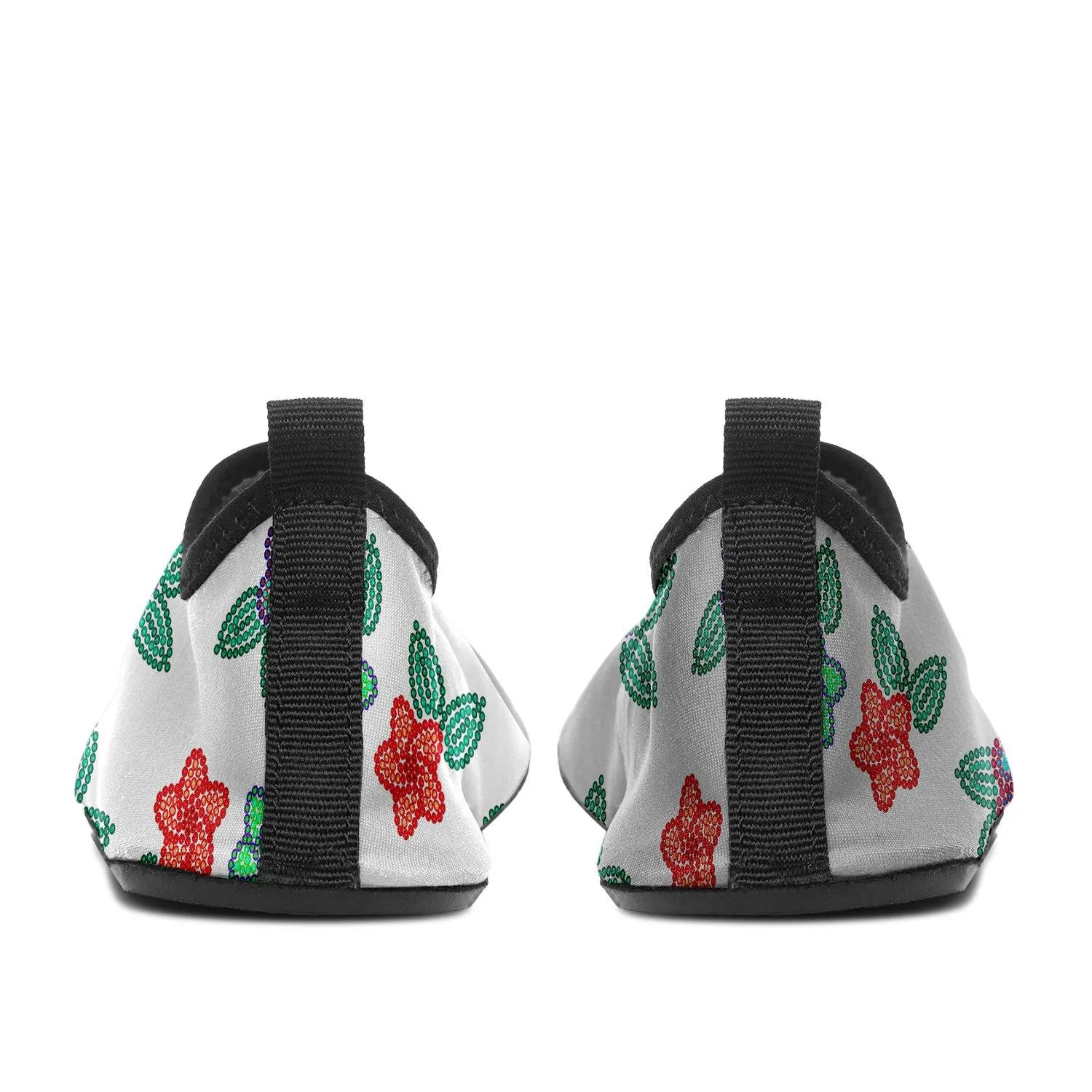 Berry Flowers White Sockamoccs Slip On Shoes
