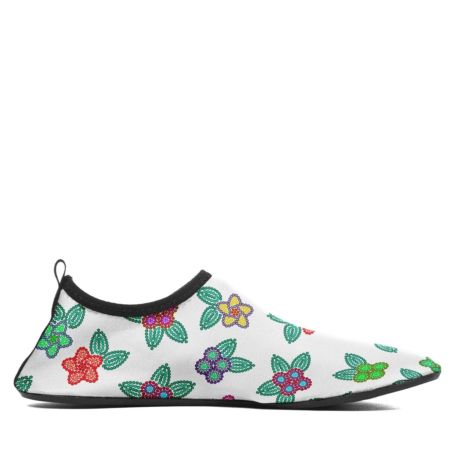 Berry Flowers White Sockamoccs Slip On Shoes