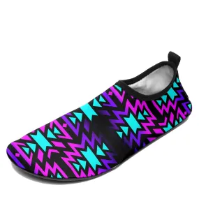 Black Fire Winter Sunset Sockamoccs Kid's Sockamoccs Slip On Shoes