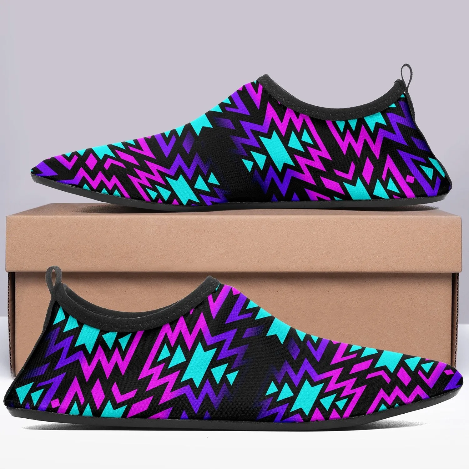 Black Fire Winter Sunset Sockamoccs Slip On Shoes
