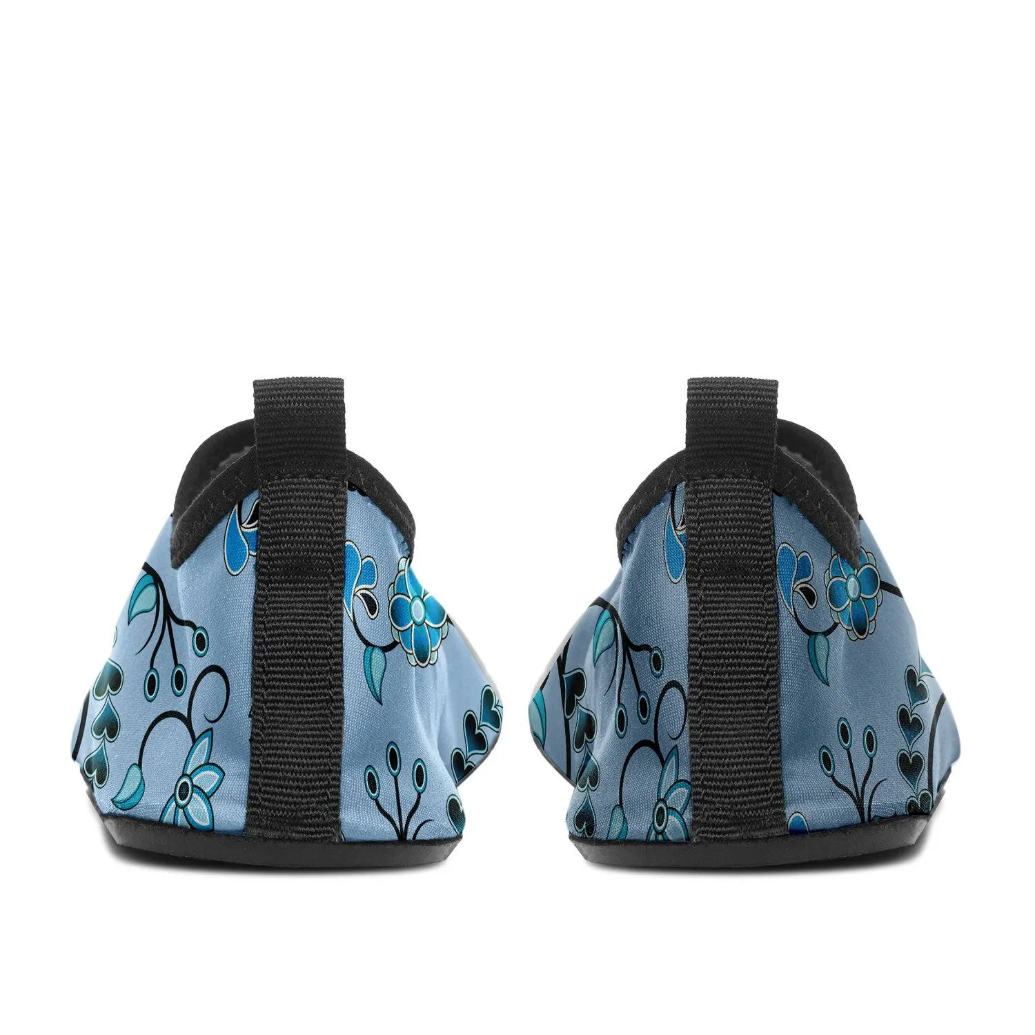 Blue Floral Amour Sockamoccs Slip On Shoes