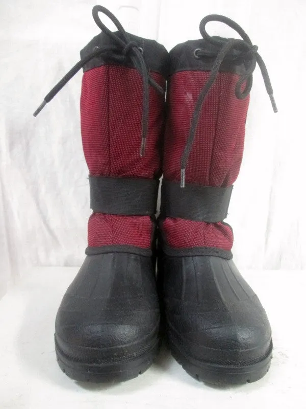 Boys Girls RUGGED OUTBACK Waterproof Rain Snow Boots Winter BLACK 7 RED