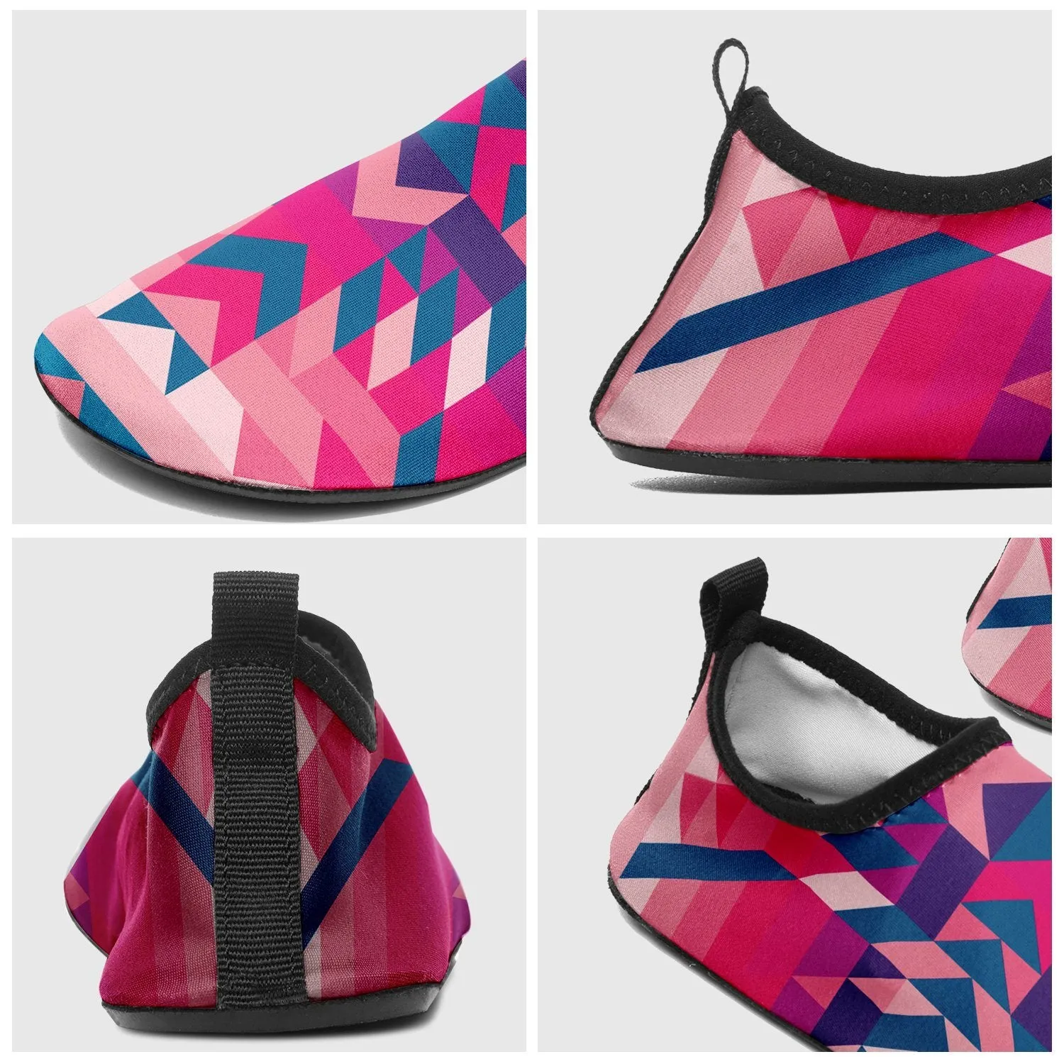 Desert Geo Blue Sockamoccs Slip On Shoes