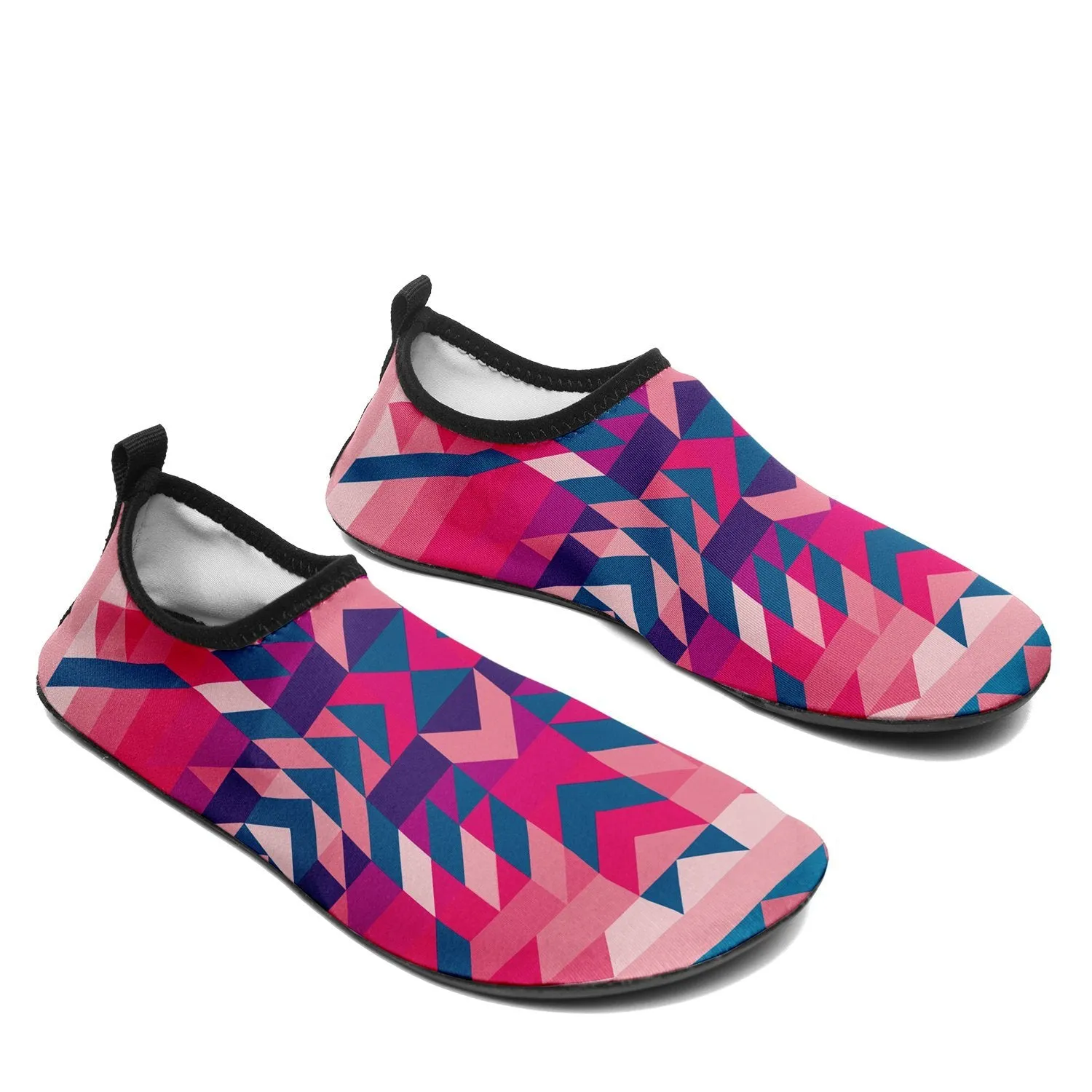 Desert Geo Blue Sockamoccs Slip On Shoes