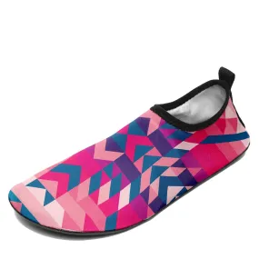 Desert Geo Blue Sockamoccs Slip On Shoes
