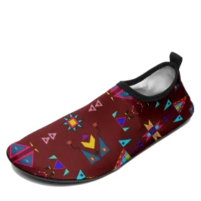 Enemy Territory Maroon Kid's Sockamoccs Slip On Shoes