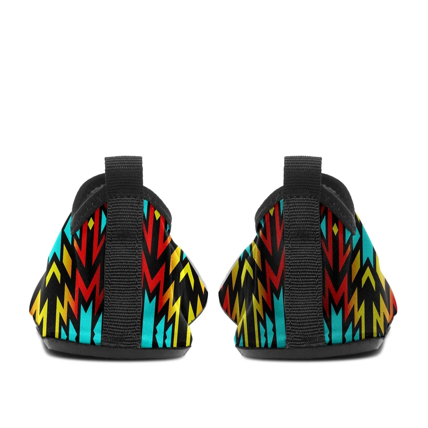 Fire Colors and Turquoise Bearpaw Sockamoccs Slip On Shoes