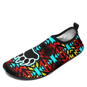 Fire Colors and Turquoise Bearpaw Sockamoccs Slip On Shoes