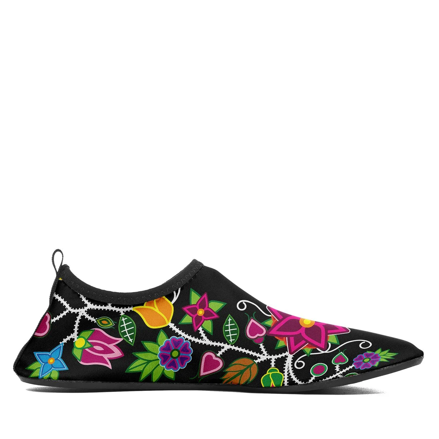 Floral Beadwork - 01 Sockamoccs Slip On Shoes