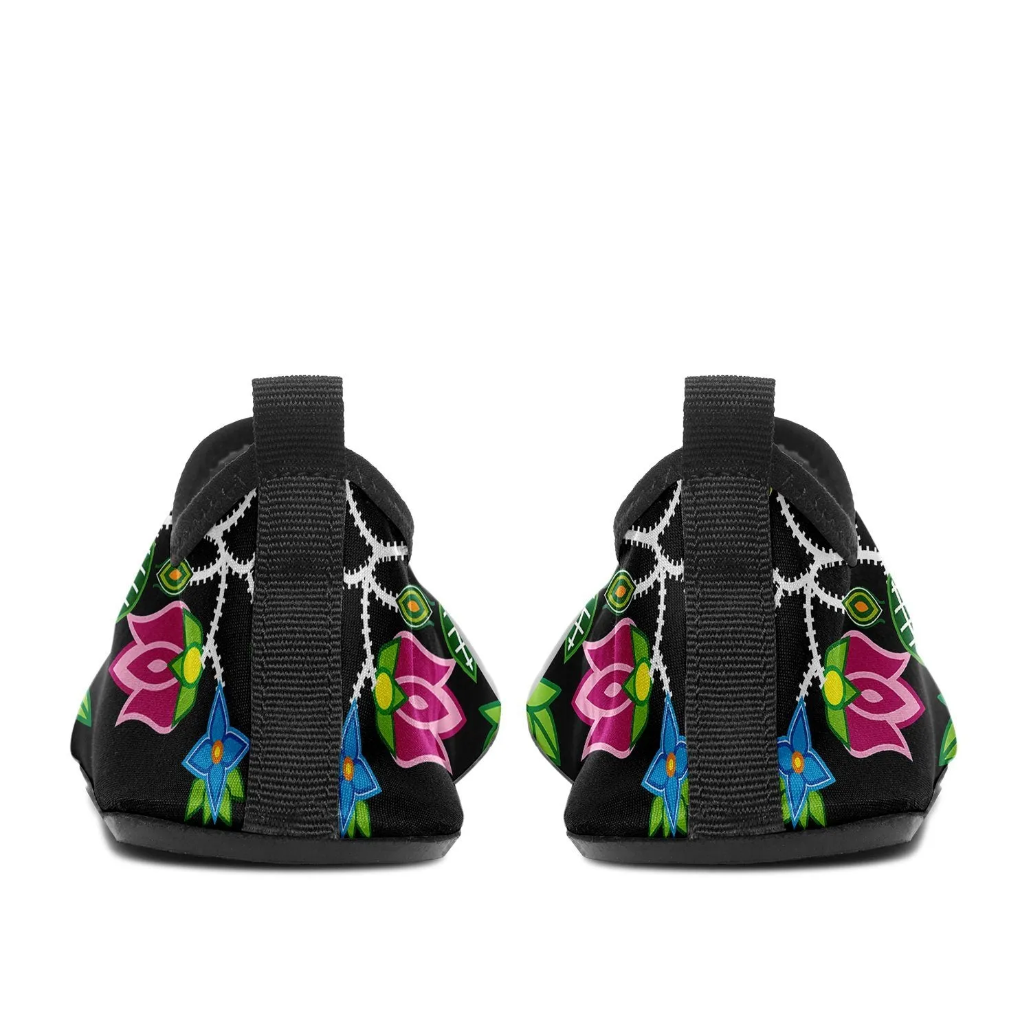 Floral Beadwork - 01 Sockamoccs Slip On Shoes