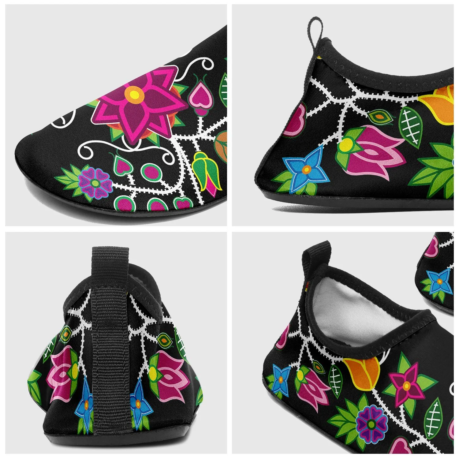 Floral Beadwork - 01 Sockamoccs Slip On Shoes