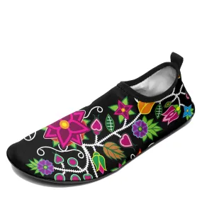 Floral Beadwork - 01 Sockamoccs Slip On Shoes