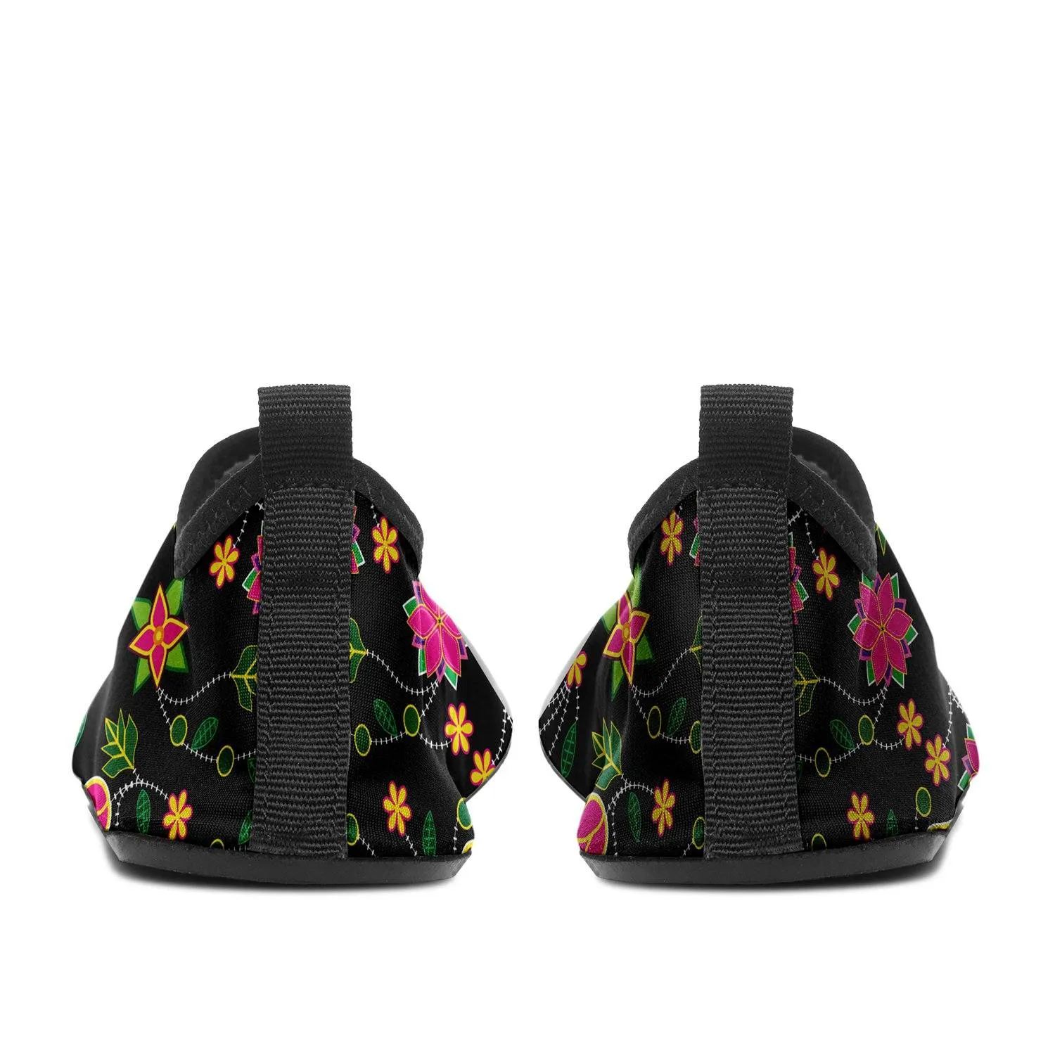 Floral Bearpaw Pink and Yellow Sockamoccs Slip On Shoes