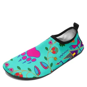 Geometric Floral Fall Sky Sockamoccs Slip On Shoes