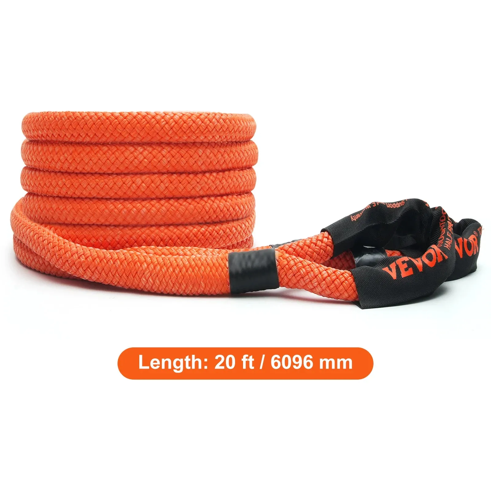 Heavy-Duty Tow Strap 20ft/30ft Recovery Rope for Off-Road Vehicles