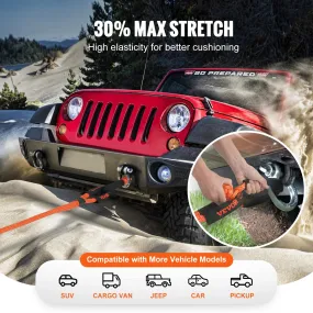 Heavy-Duty Tow Strap 20ft/30ft Recovery Rope for Off-Road Vehicles