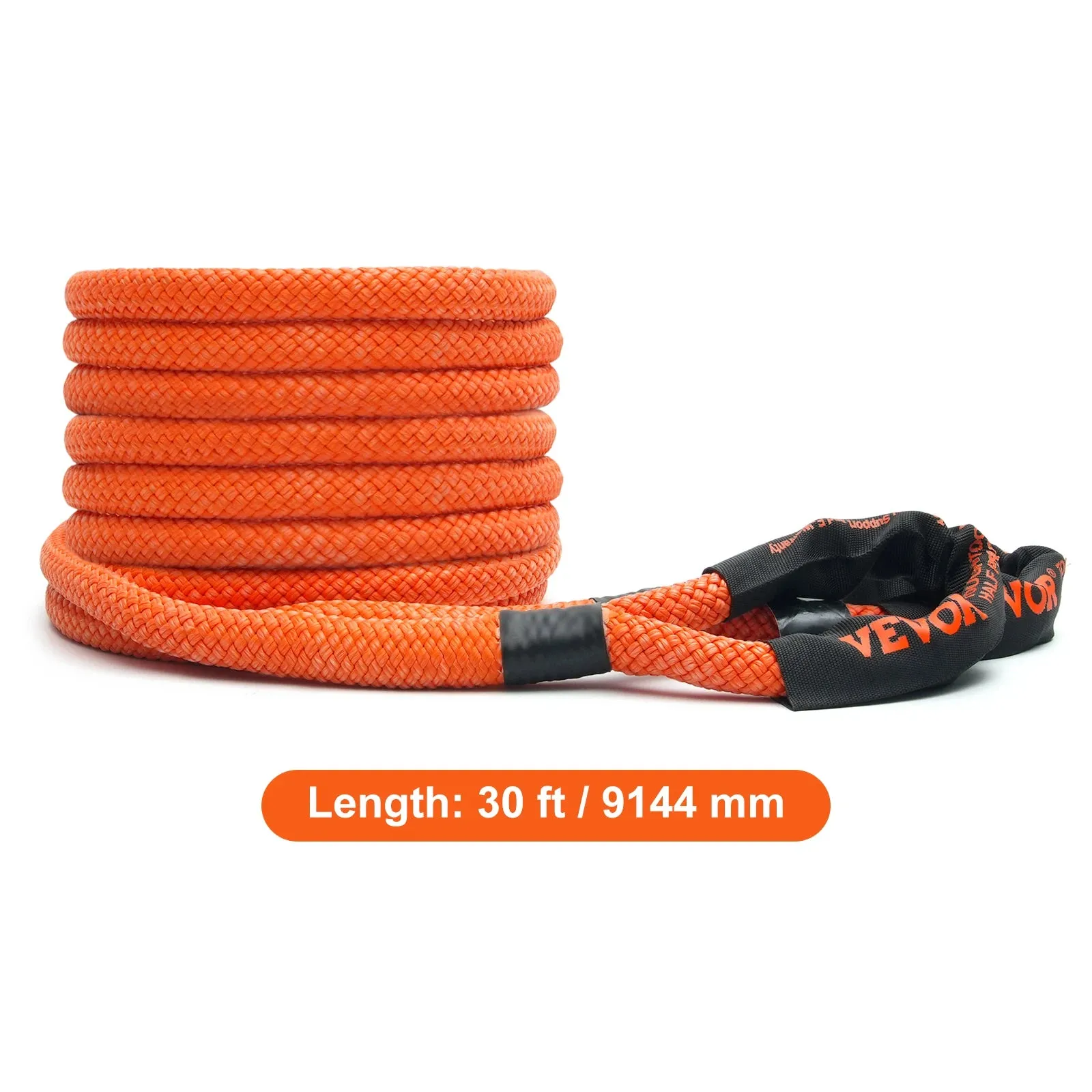 Heavy-Duty Tow Strap 20ft/30ft Recovery Rope for Off-Road Vehicles