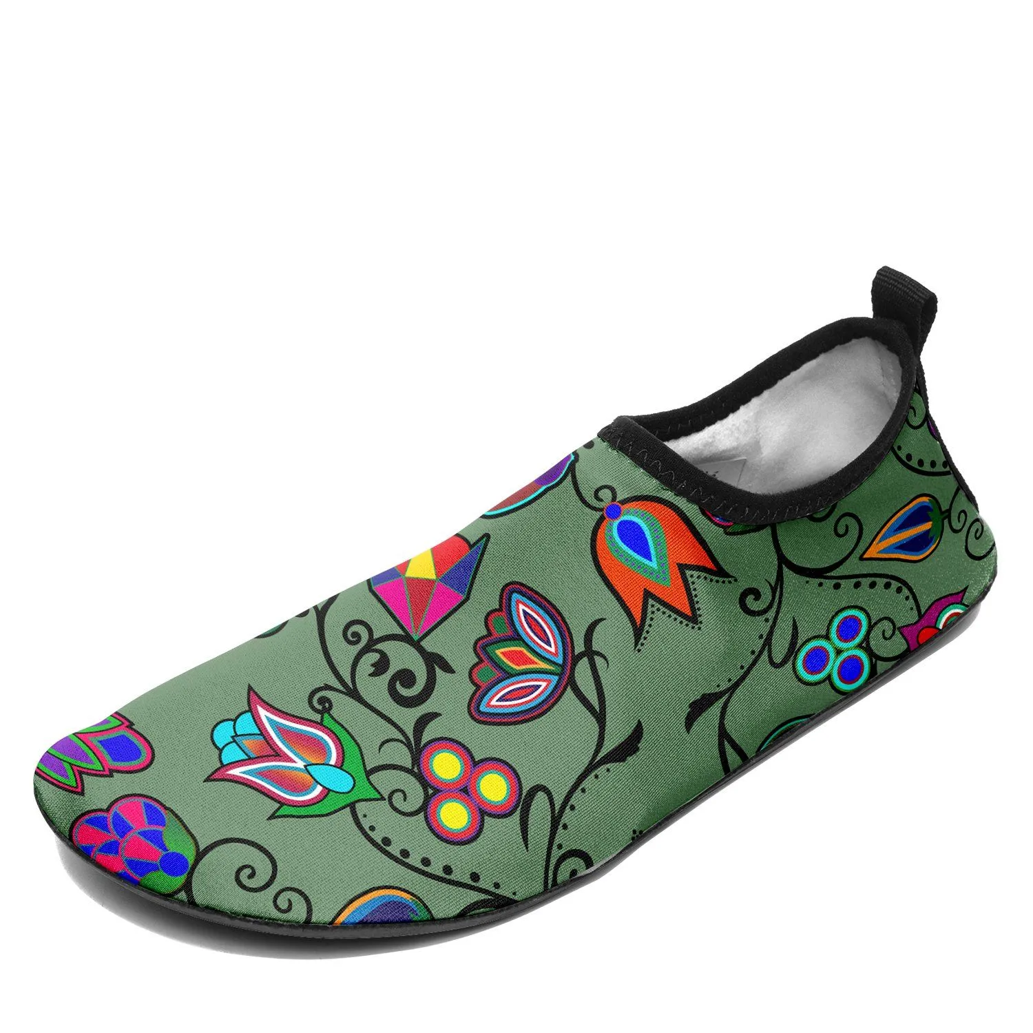 Indigenous Paisley Dark Sea Sockamoccs Slip On Shoes
