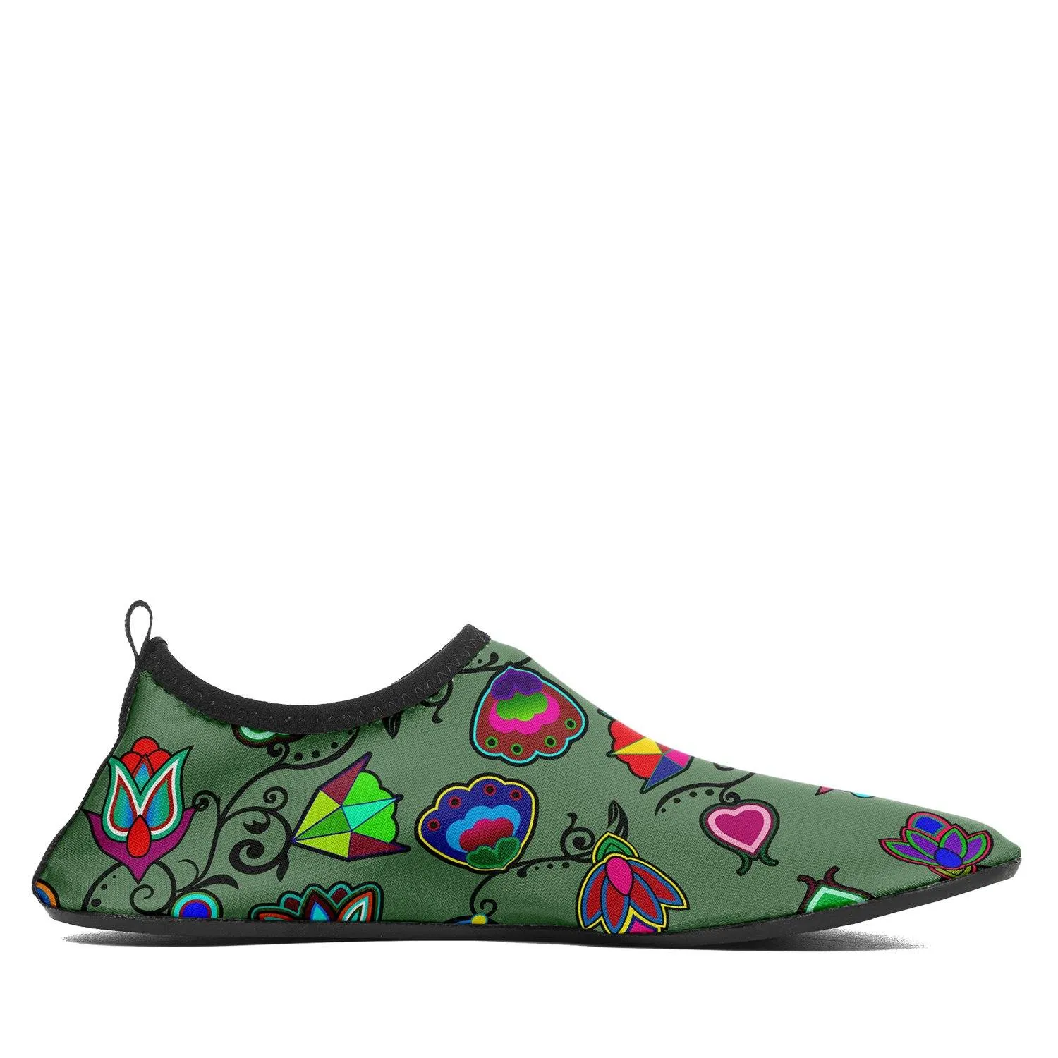 Indigenous Paisley Dark Sea Sockamoccs Slip On Shoes