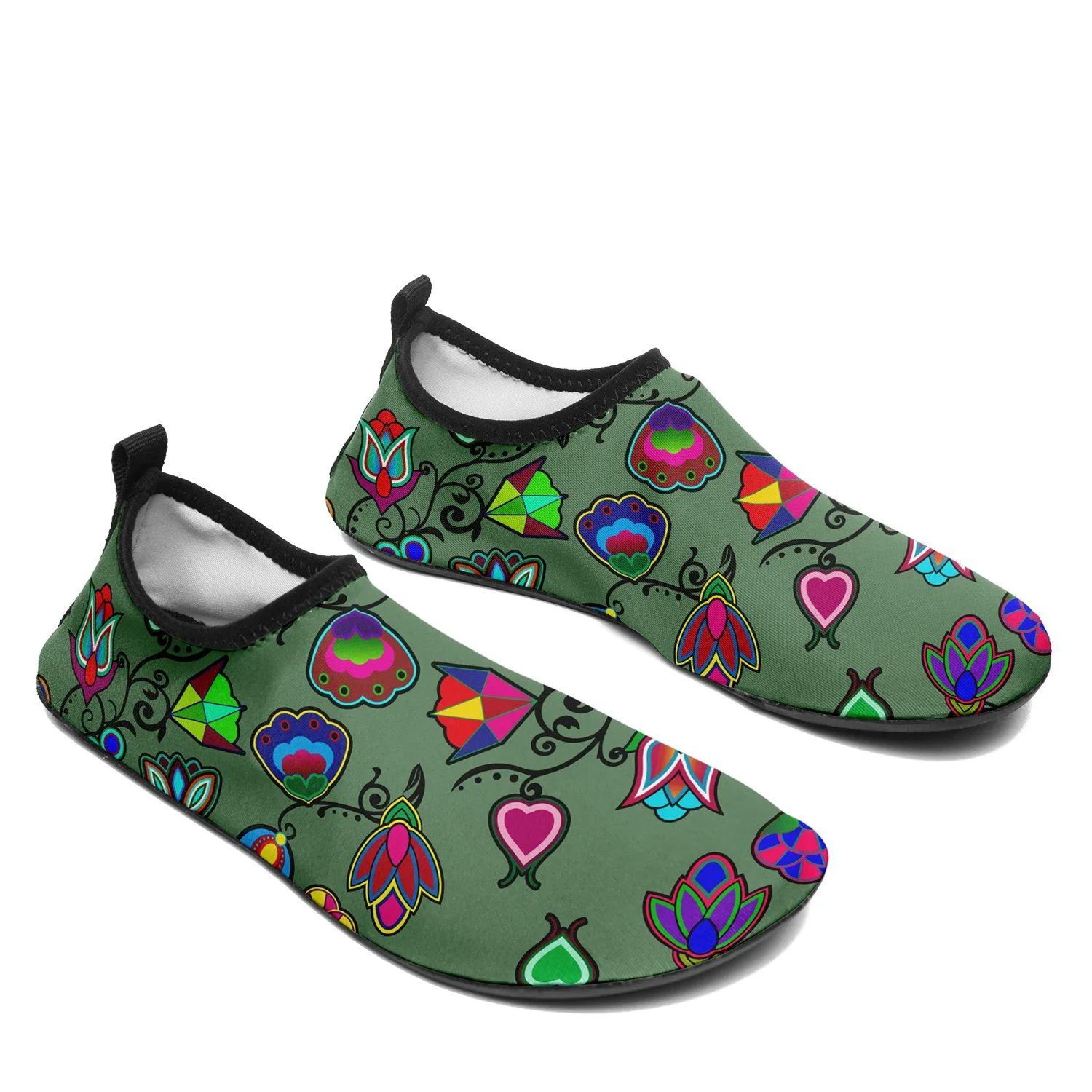 Indigenous Paisley Dark Sea Sockamoccs Slip On Shoes