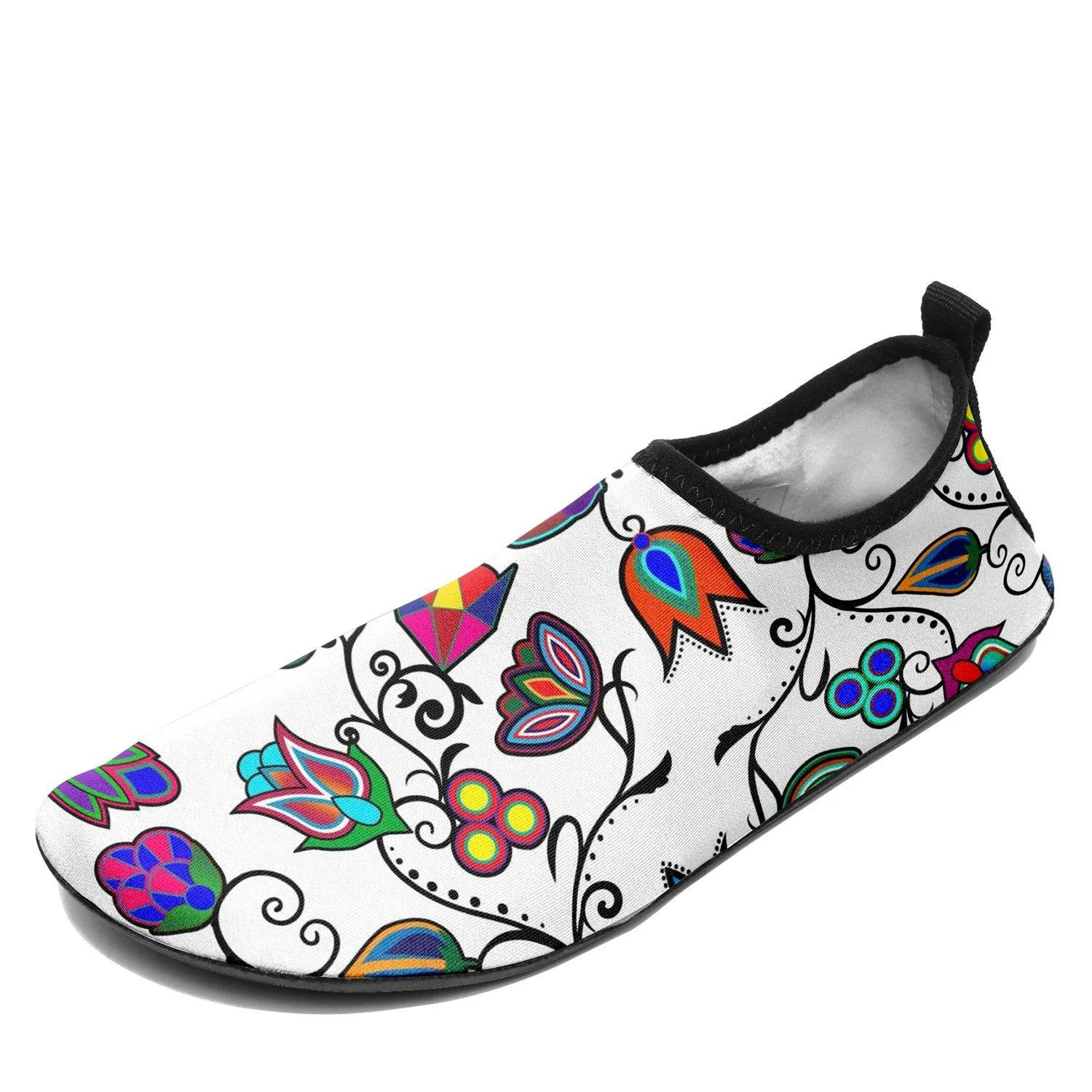 Indigenous Paisley White Sockamoccs Slip On Shoes