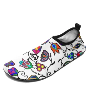 Indigenous Paisley White Sockamoccs Slip On Shoes