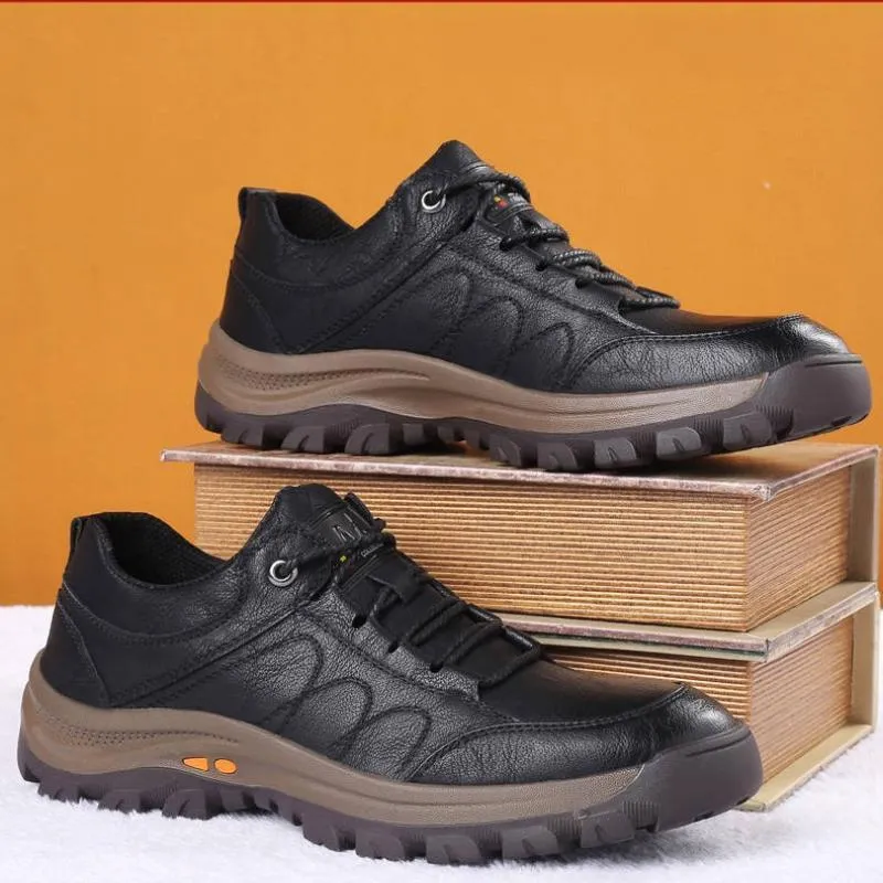 Leather waterproof non-slip warm hiking shoes