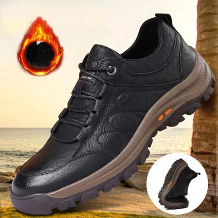 Leather waterproof non-slip warm hiking shoes