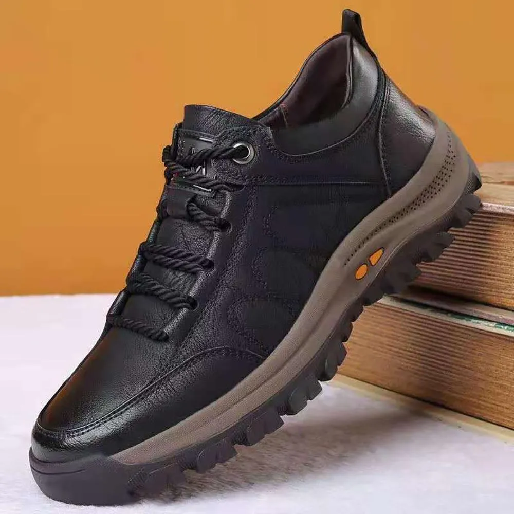 Leather waterproof non-slip warm hiking shoes