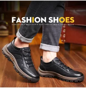 Leather waterproof non-slip warm hiking shoes