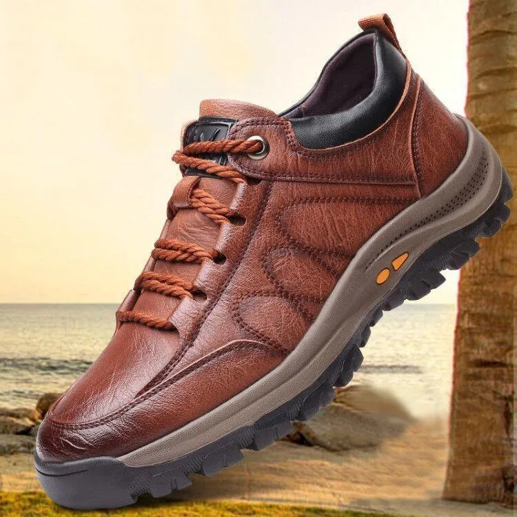 Leather waterproof non-slip warm hiking shoes
