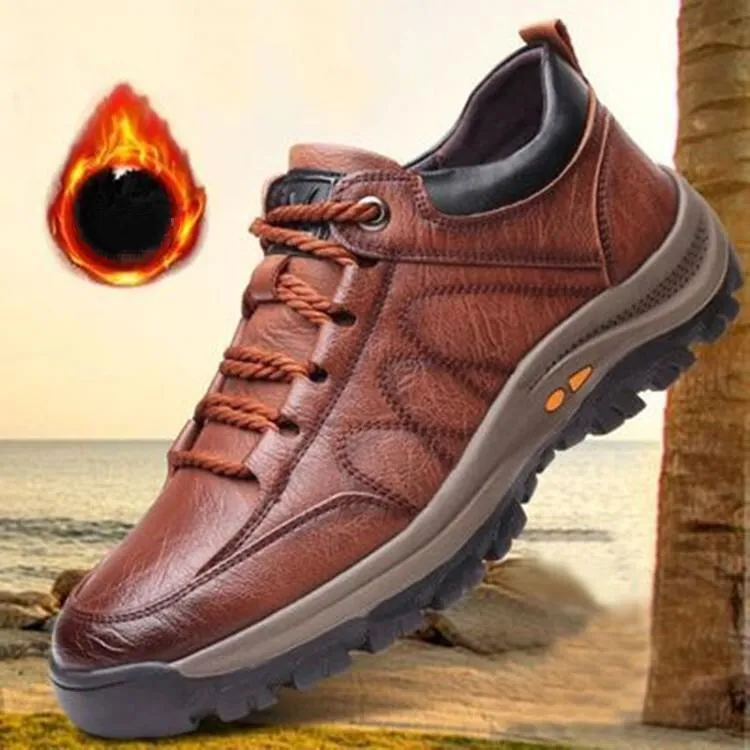 Leather waterproof non-slip warm hiking shoes