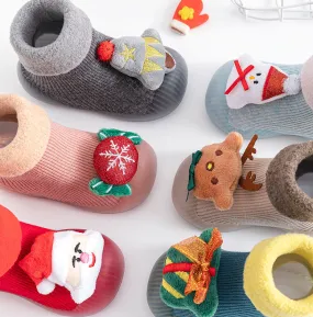 Non-Slip Baby Sock Shoes - Christmas