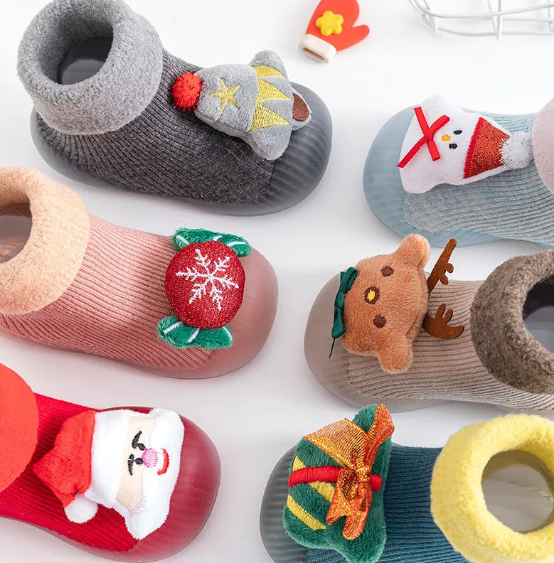 Non-Slip Baby Sock Shoes - Christmas
