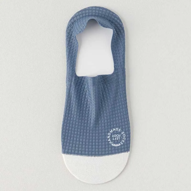 Plus Size Waffle Ice Silk No Show Socks(6 Pairs)