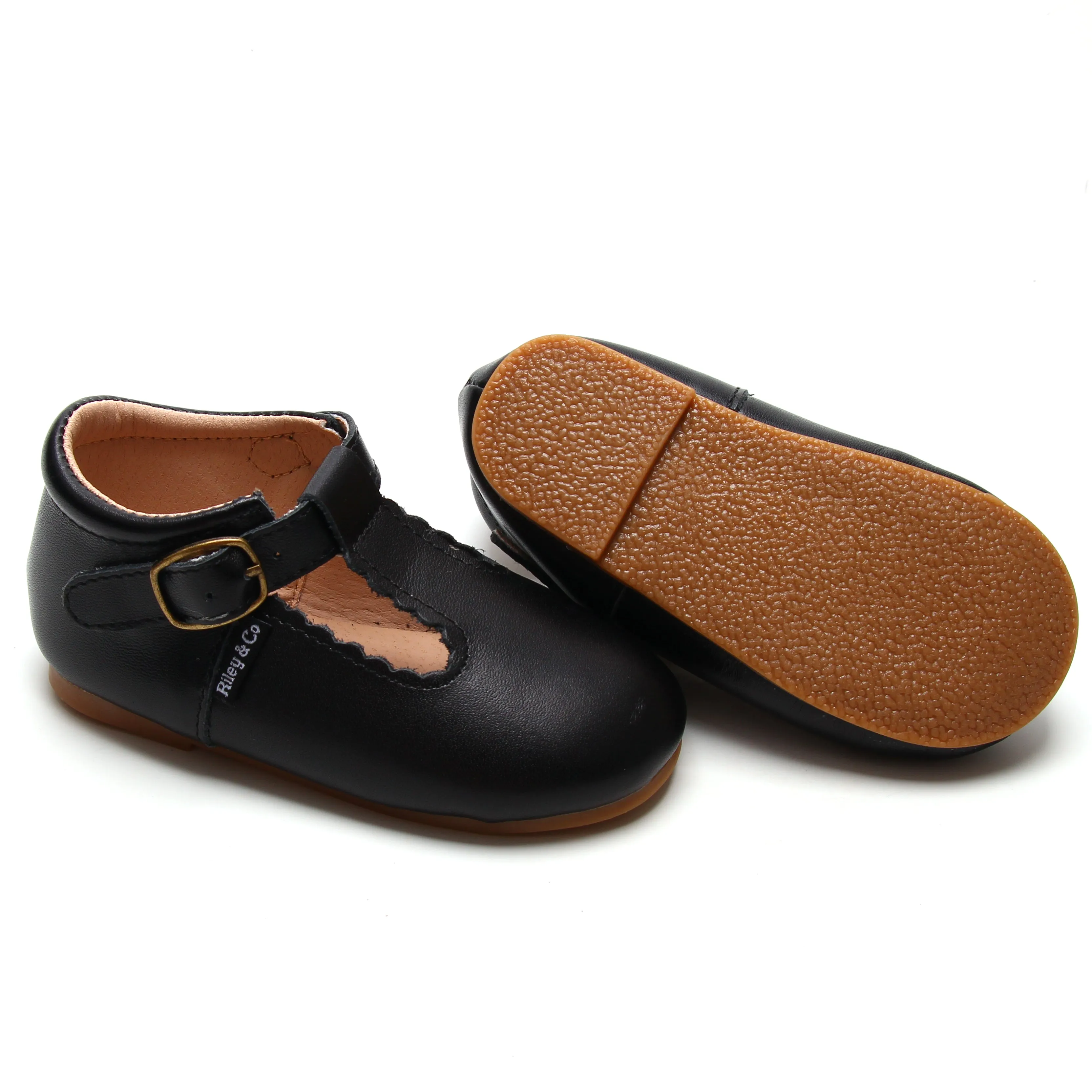 Riley T-Straps - Onyx Black