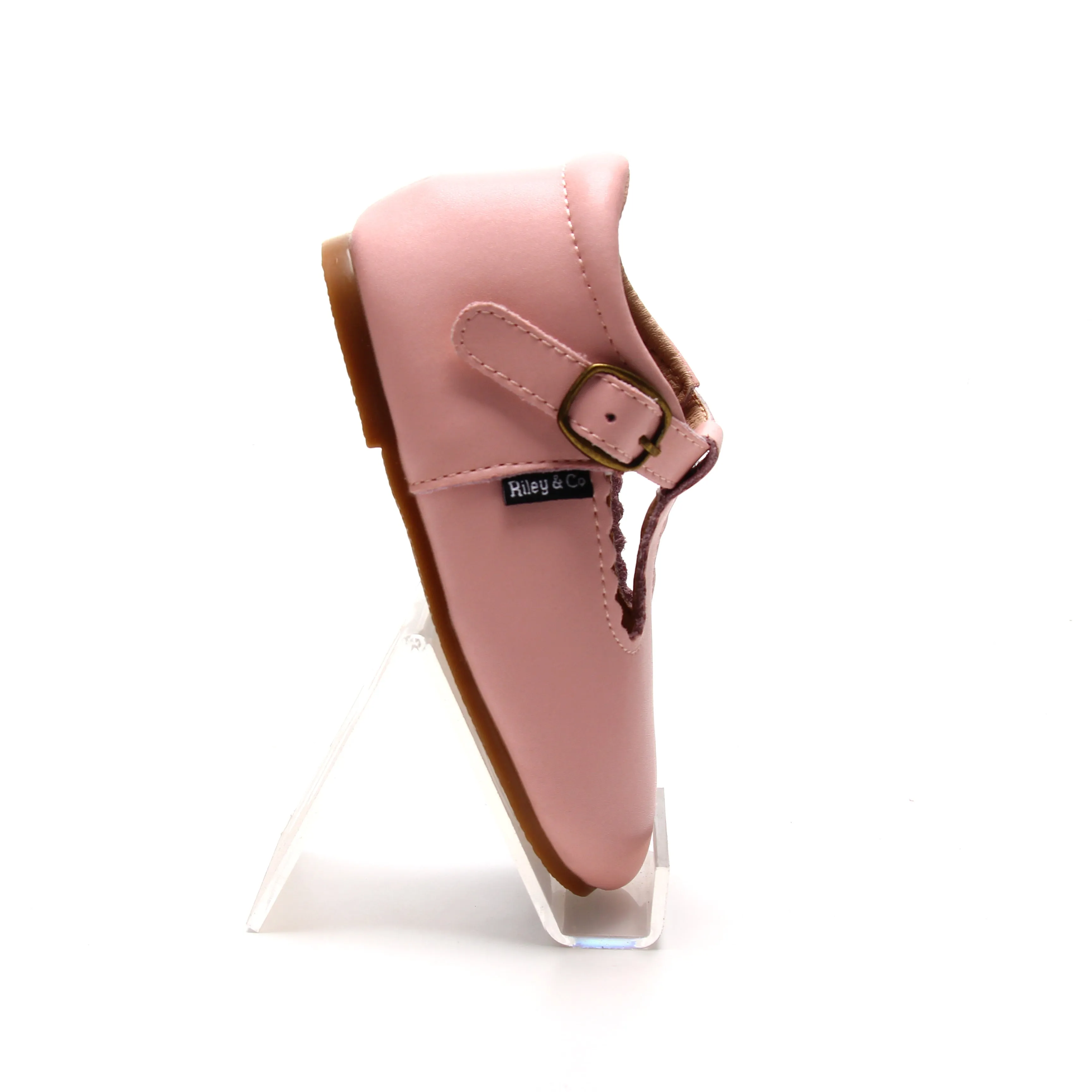 Riley T-Straps - Scalloped - Sweet Pink