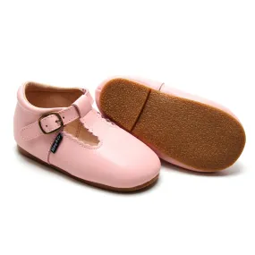 Riley T-Straps - Scalloped - Sweet Pink