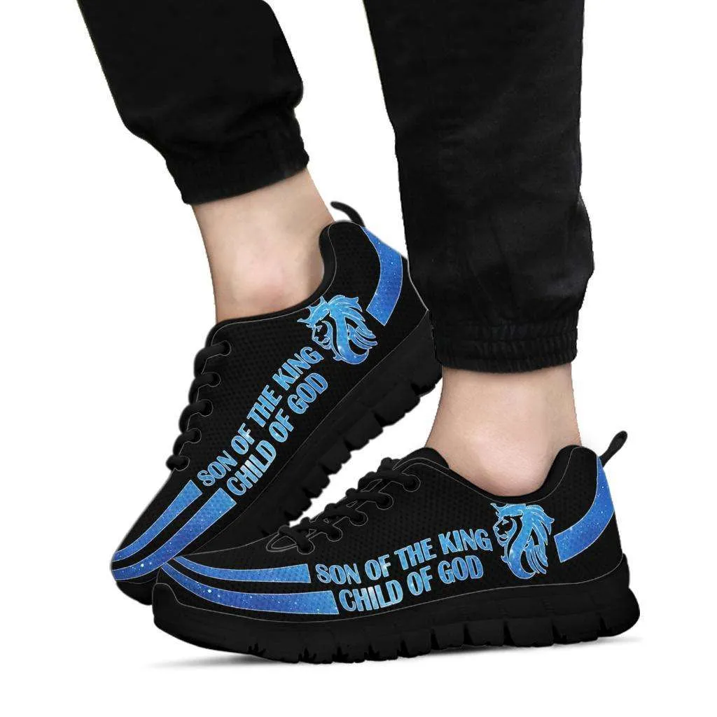 Son of the King Child of God Bible Verse Inspired Art Mesh Fabric Running Shoes