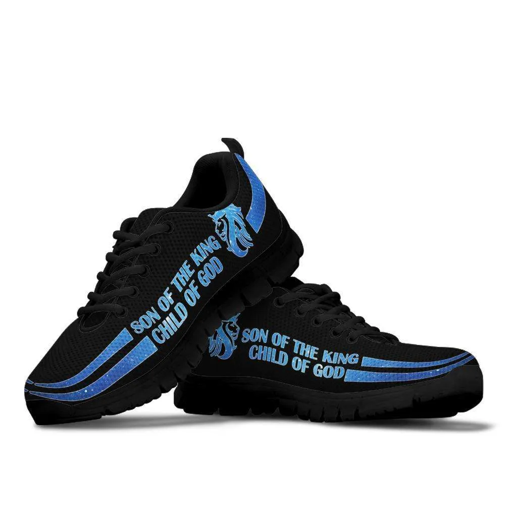 Son of the King Child of God Bible Verse Inspired Art Mesh Fabric Running Shoes